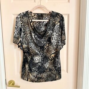 Shannon ford silky animal print top